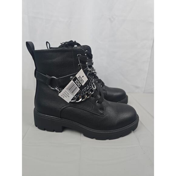 Grunge Y2K Lug Soles XOXO Boots‎ Size 6M Steampunk Black - Picture 4 of 10